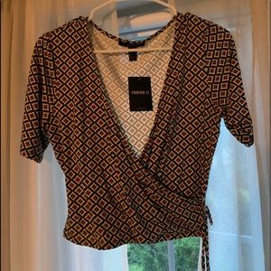 Forever 21 Wrap Around Shirt with tags